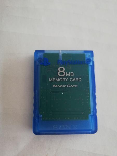Playstation 2 Memory Card 8 MB Magic Gate Blau Transparent N 1158